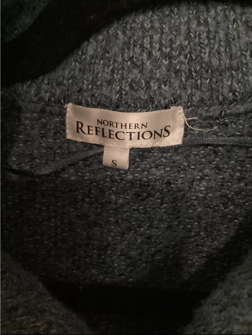 Northern Reflections Dusty Blue Button-Front Cardigan - Picture 3 of 3